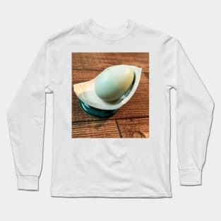 Cracked Green Chicken Egg Art Long Sleeve T-Shirt